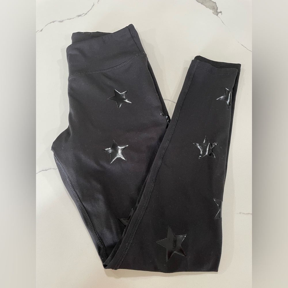 Jessica Simpson Warm Up Black Star Leggings M‎